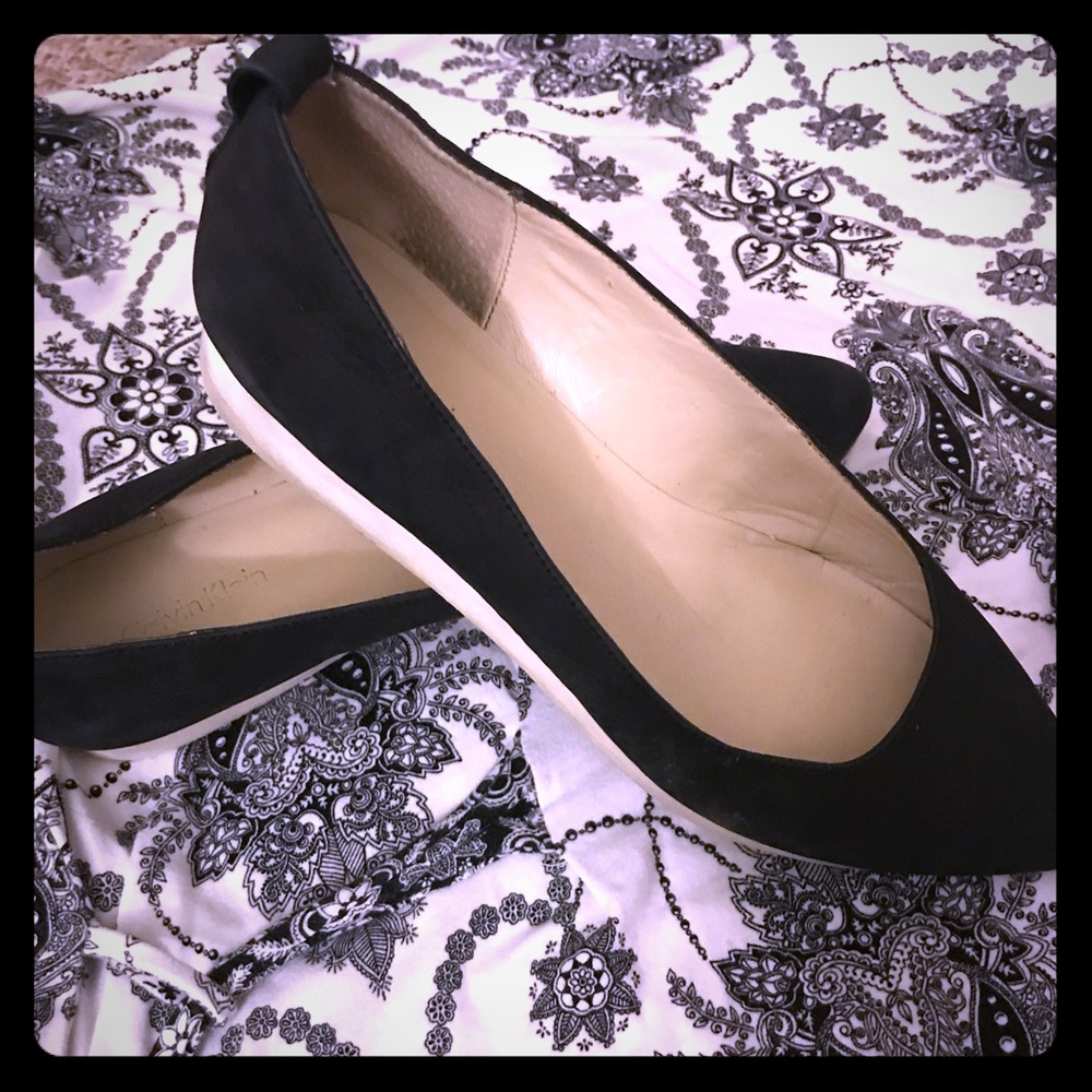 Calvin Klein Navy Flats